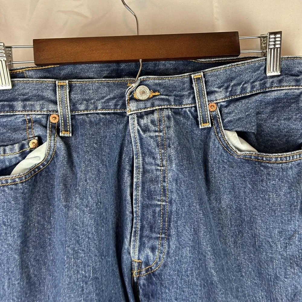 VTG Levis 501‎ Jeans Mens 36x30 (fit 34x30) Blue Button Fly Straight Leg Denim